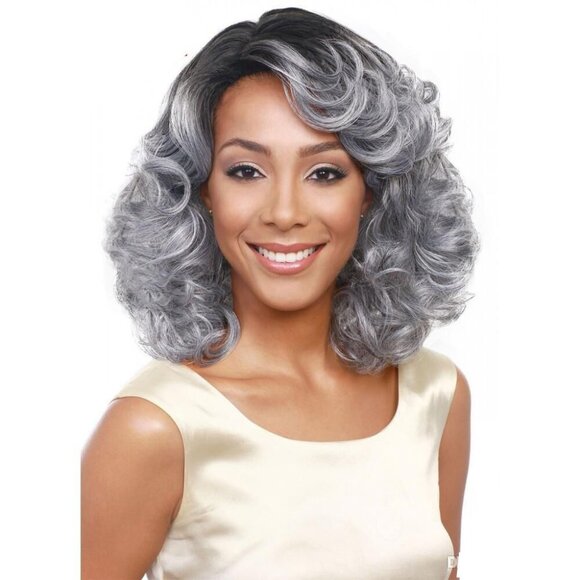 Women's Bob Synthetic Heat Resistant Curly Wigs Party Cosplay Mixed Black - Picture 1 of 4